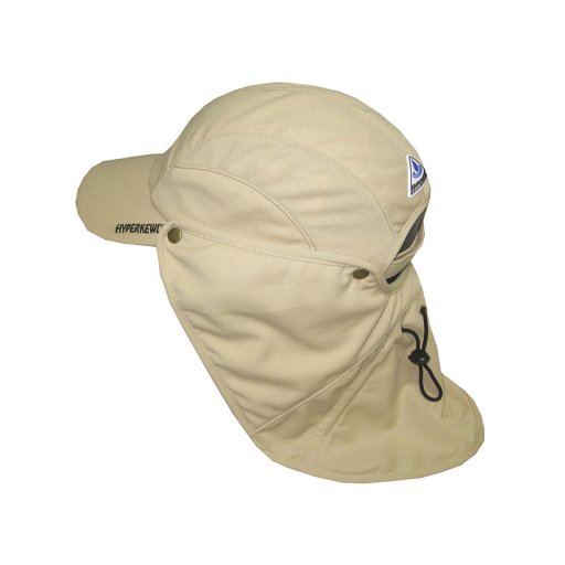 6596 OccuNomix MiraCool® HyperKewl™ Evaporative Cooling Ultra Sport Caps with Neck Shade. Khaki color.
